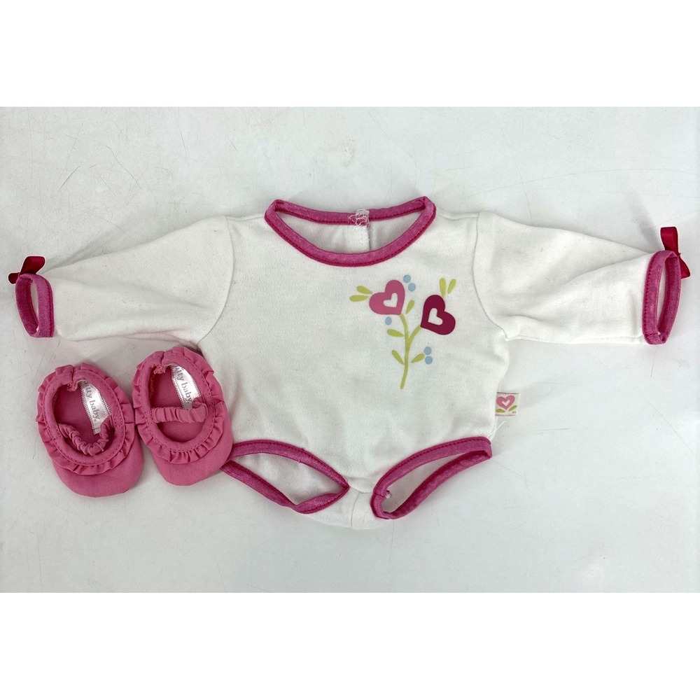American Girl Bitty Baby 2008 Starter Collection Bodysuit One-Piece & Pink Shoes